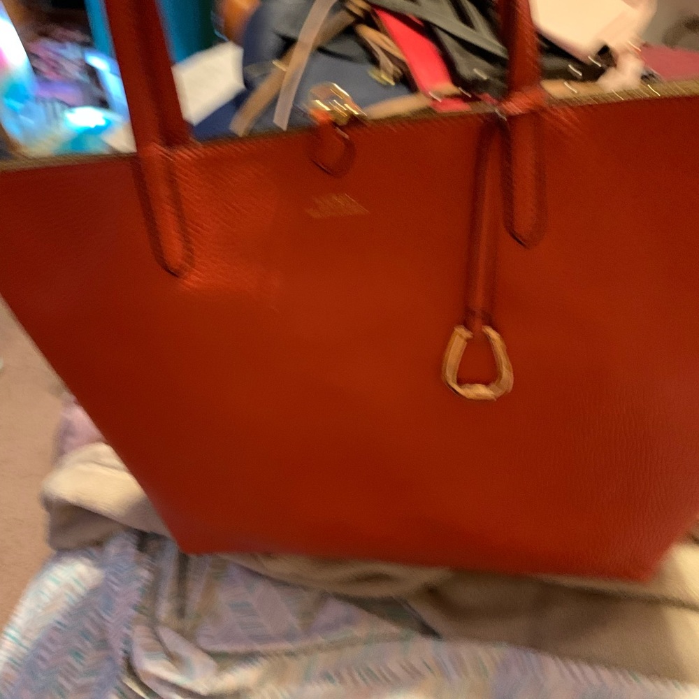 Orange Ralph Lauren reversible bag